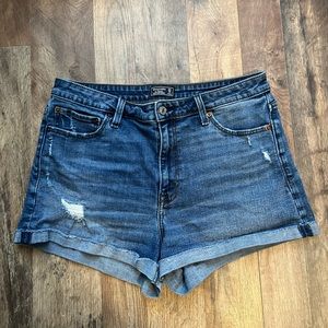 Abercrombie high rise jean shorts